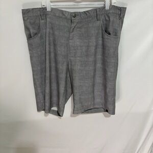 Adidas Mens Golf Shorts Size 40 Gray Camo Sporty Athleisure Chino 10in Inseam